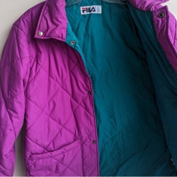 Vintage Retro Fila Quilted Jacket - Picture 4 of 8